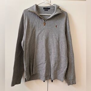 Gray men’s collared pullover